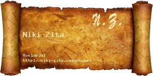 Niki Zita névjegykártya
